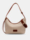 Women Canvas Casual Large Capacity Tote Cotton Linen Crossbody Bag Multi-Carry Shoulder Bag - Brown
