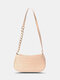 Casual Soild Chain Design Underarm Bag Shoulder Bag - Pink