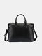 Men 14 Inch Laptop Bag Briefcase Business Handbag Crossbody Bag - Black