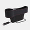 Car Seat Gap Storage Box USB Charging Storage Box Multi-function Leather Car Water Cup Holder - Black