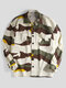 Mens 100% Cotton Camo Tribe Mountaineering Outdoor Jacket - Yellow