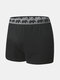 Mens Solid Cotton Elephant Waistband Seamless Comfy Shorts Pajama Bottoms - Black