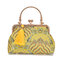 حقائب اليد الوطنية الشرابة الصغيرة سلسلة النمط الصيني أنيقة حقائب مستحضرات التجميل للحفلات - الأصفر