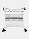 1PC Cotton Stitching Thick Stripes Tassel Creative Nordic Home Sofa Couch Car Bed Decorative Cushion Pillowcase Throw Cushion Cover Lumbar Waist Pillow Cover - #02