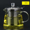 Hand-blown Heat Resistant Borosilicate Glass Teapot with Upgraded Stainless Steel Infuser - 1500ML