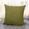 Solid Soft Cotton Linen Pillow Case Waist Cushion Cover Bags Home Car Decor - Green