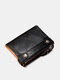 Vintage Genuine Leather RFID SIM Card Slot Multi-card Slots Card Holder Wallet - Black