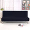 Soft Stretchy Fitted Removable Full Cover Without Armrest Folding Sofa Bed Universal Cover Sofa Cushion - Black