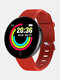D18s Smart Watch Tela redonda colorida de 1,44 polegadas Coração Monitor de pressão arterial Pulseira inteligente Movimento Pedômetro - Vermelho