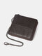 Men Genuine Leather RFID Anti-Magnetic 9 Card Slot Card Case Driver's License Wallets - Coffee
