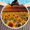 Sunflower Runden Strandtuch Decke Hawaii Hawaiian Tropical Large Mikrofaser Frottee Beach Rundenie Palm Circle Picknickteppich Yogamatte mit Fransen - #2
