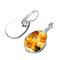 Bohemian Sun Flower Print Earrings Water Drop Shape Sunflower Gem Mount Ear Hook Women Jewelry Gifts - 19