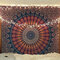 Tapeçaria suspensa impressa Mandala de pavão boêmio psicodélico indiano pendurado na parede tapeçaria floral para cama - #3