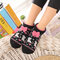 Unisex Thick Warm Floor Socks Home Non-slip Bottom Socks Breathable Soft Ankle Socks - Black