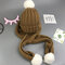 9 Colors Unisex Kid's Novelty Beanies Knit Hats + Scarf Set For 1Y-5Y - Khaki