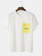 Mens Solid Color Casual Short Sleeve T-Shirt With PVC Pocket - White