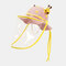 Children's Dustproof Windshield Fisherman Hat Transparent Detachable Face Screen - Pink