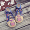 Pattern Owl Cute Colorful Cloth Lace Up Shoes - Blue