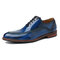 Men Stylish Leather Non Slip Formal Dress Shoes - Blue
