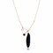 Balancing Style Simple Alloy Black Pearl Rhinestone Feather Necklace - Gold