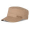 Unisex Cotton Flat Top Caps Casual Adjustable Sunshade Military Hat  - Khaki
