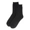 Men's Cotton Solid Warm Socks Casual Breathable Elastic Middle Tube Socks Dress Socks - Black