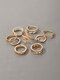 Alloy Vintage Ethnic 9 PCS Ring Set Snake-shaped Five-pointed Star Ring Set - Gold