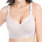 Soft Cotton Front Button Wireless Breathable Maternity Nursing Bras - Coffee