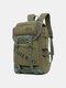 Men Outdoor Canvas Large Capacity 15.6 Inch Laptop Bag Travel Backpack - Green