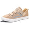 Men Cloth Breathable Slip Resiatant Soft Sole Low Top Casual Sneakers - Khaki