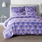 3D Button Pattern Quilt Cover US Standard Size Comforter Sets Luxury Bedding Sets - Purple