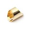 Multi Patterns Gold Leaf Hollow Out Square Ring - #4