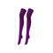 Solid Color Bright Silk Long High Socks Thickening Long Plus Fat Cotton Thin Section And Over Knee Socks - 189-7 thick solid color over the knee socks purple