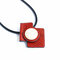 Casual Necklace Leather Stone Pendant Brooch Necklace - #10