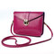 Woman PU Crossbody Bag Phone Bag Little Envelope Bag Storage Bag - Rose Red