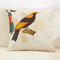 American Pastoral Bird Stamp Pattern Linen Cushion Cover Home Sofa Art Decor Throw Pillow Cover - #6
