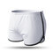 Mens Sport Mesh Shorts Soft Home Underwear Breathable Split Hem Arrow Pants Boxer - White