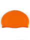 Silicone Waterproof Solid Color Swimming Cap For Adult - Orange