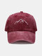 Unisex Cotton Outdoor Sports Washed Made-old Mountaineering Fishing Sunscreen Sunshade Baseball Cap - Wine Red