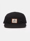 Men Cotton Made-old Retro Casual Flat Brim Sunshade Baseball Hat - Black
