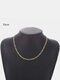 Trendy Simple Geometric-shaped Chain All-match Alloy Necklace - Gold 55 cm