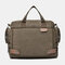 Men Multi-Layers Multi-pocket 13.3 Inch Laptop Bag Crossbody Bag Handbag - Coffee