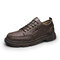 Men Comfy Round Toe Oxfords Lace Up Casual Shoes - Brown