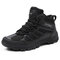 Men Outdoor Slip Resistant Waterproof Hiking Boots - Black