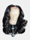 Black Medium-length Mid-point Wavy Microroll Hair Headgear High Temperature Fiber Synthetic Wig - Black