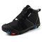 Outdoor Waterproof Colorful Sole Warm Lining Snow Boots For Youth Kids - Black