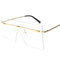 Women and Man Square Glasses Fashion Solid Color Gradient Transparent Sunglasses - #07