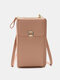 JOSEKO Women's Faux Leather Fashion Casual Phone Bag Multifunctional Long Wallet Crossbody Bag - Apricot