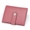 Women Genuine Leather Card Holder Simple Casual Wallet Purse - Purple