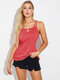 Cut Out Round Neck Sleeveless Hollow Cami - Pink